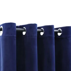 vidaXL - Gordijn - Blauw - Fluweel - 140 x 245 cm - 2 stuks