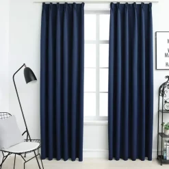 vidaXL - Gordijn - Blauw - Stof - 140 x 225 cm