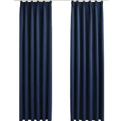 vidaXL - Gordijn - Blauw - Stof - 140 x 175 cm