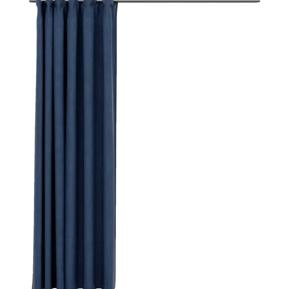 vidaXL - Gordijn - Blauw - Stof