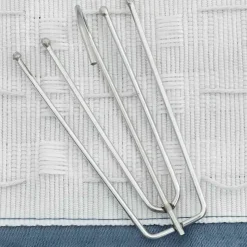 vidaXL - Gordijn - Blauw - Stof