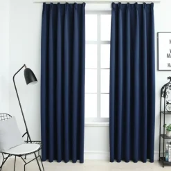 vidaXL - Gordijn - Blauw - Stof - 140 x 245 cm