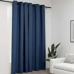 vidaXL - Gordijn - Blauw - Stof - 290 x 245 cm