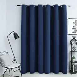 vidaXL - Gordijn - Blauw - Stof