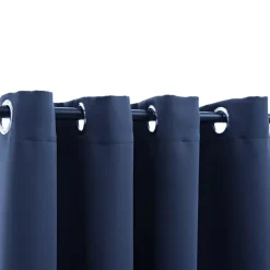 vidaXL - Gordijn - Blauw - Stof
