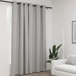 vidaXL - Gordijn - Grijs - Stof - 290 x 245 cm