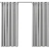 vidaXL - Gordijn - Grijs - Stof - 140 x 175 cm - 2 stuks