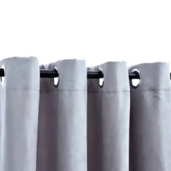 vidaXL - Gordijn - Grijs - Stof - 140 x 175 cm - 2 stuks