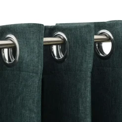 vidaXL - Gordijn - Groen - Stof - 140 x 225 cm - 2 stuks