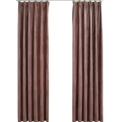 vidaXL - Gordijn - Roze - Fluweel - 140 x 245 cm - 2 stuks