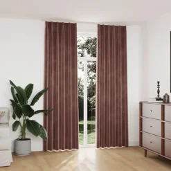 vidaXL - Gordijn - Roze - Fluweel - 140 x 245 cm - 2 stuks