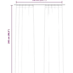 vidaXL - Gordijn - Roze - Fluweel - 140 x 245 cm - 2 stuks