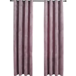 vidaXL - Gordijn - Roze - Fluweel - 140 x 225 cm - 2 stuks