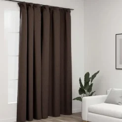 vidaXL - Gordijn - Taupe - Stof