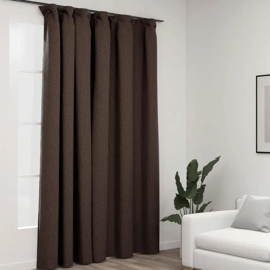 vidaXL - Gordijn - Taupe - Stof