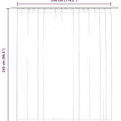vidaXL - Gordijn - Taupe - Stof