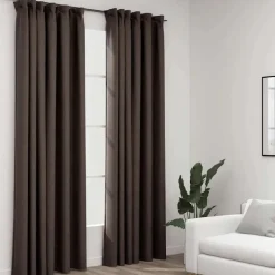 vidaXL - Gordijn - Taupe - Stof - 140 x 245 cm - 2 stuks