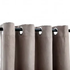 vidaXL - Gordijn - Taupe - Stof - 140 x 225 cm - 2 stuks