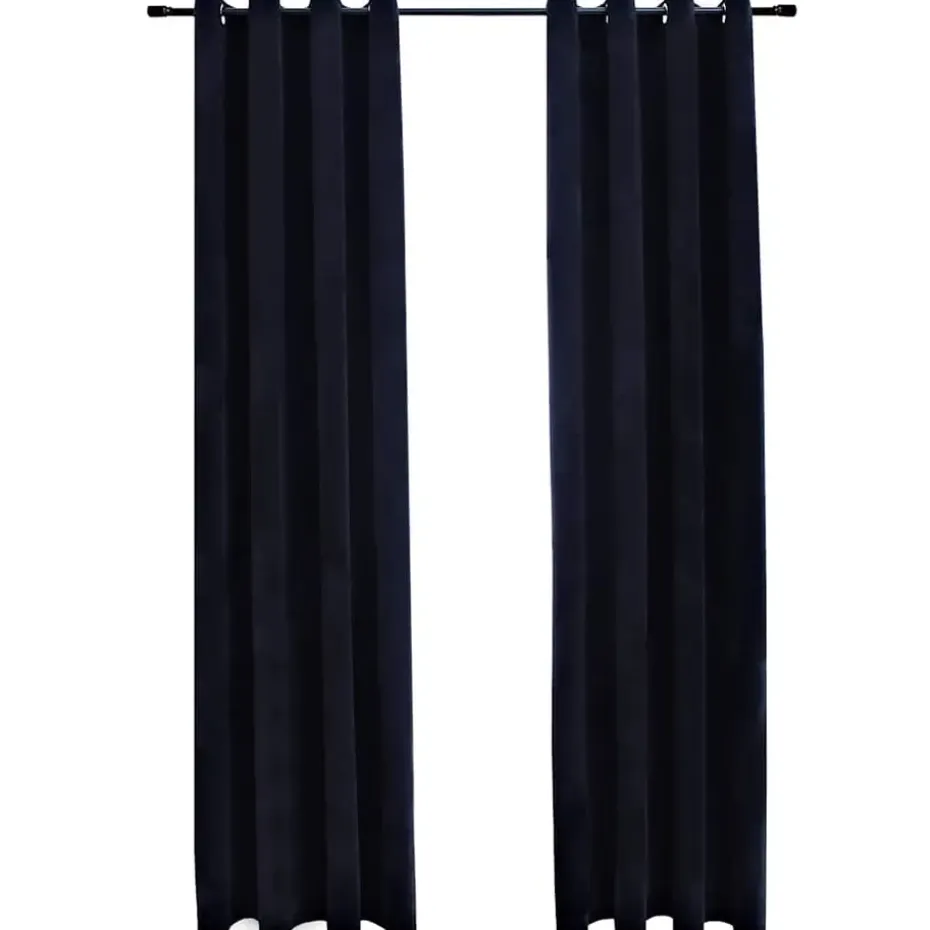 vidaXL - Gordijn - Zwart - Fluweel - 140 x 175 cm - 2 stuks