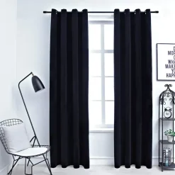 vidaXL - Gordijn - Zwart - Fluweel - 140 x 175 cm - 2 stuks