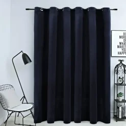 vidaXL - Gordijn - Zwart - Fluweel