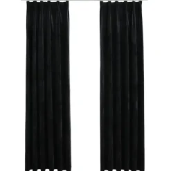 vidaXL - Gordijn - Zwart - Fluweel - 140 x 225 cm - 2 stuks