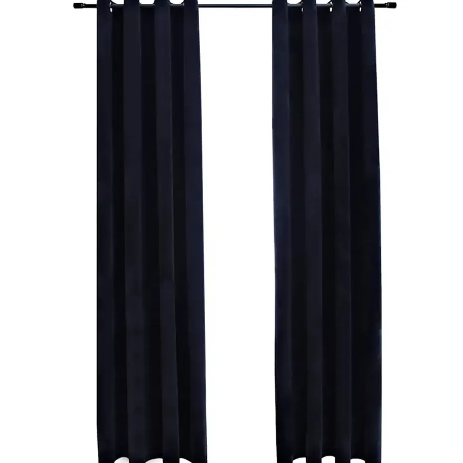 vidaXL - Gordijn - Zwart - Fluweel - 140 x 245 cm - 2 stuks