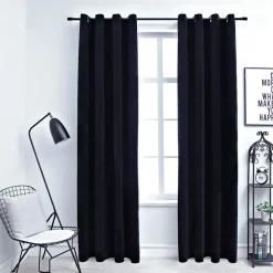 vidaXL - Gordijn - Zwart - Fluweel - 140 x 245 cm - 2 stuks