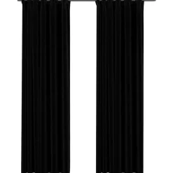 vidaXL - Gordijn - Zwart - Stof - 140 x 245 cm - 2 stuks