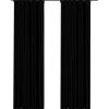 vidaXL - Gordijn - Zwart - Stof - 140 x 225 cm - 2 stuks