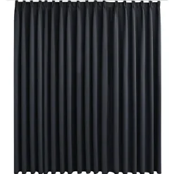 vidaXL - Gordijn - Zwart - Stof