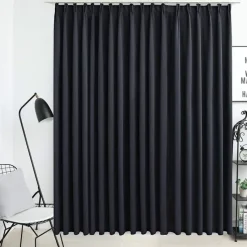vidaXL - Gordijn - Zwart - Stof