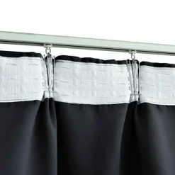 vidaXL - Gordijn - Zwart - Stof