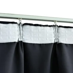 vidaXL - Gordijn - Zwart - Stof - 140 x 175 cm