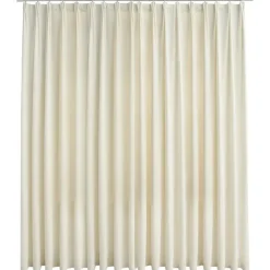vidaXL - Gordijn verduisterend met haken - Crème - Fluweel - 290 x 245 cm