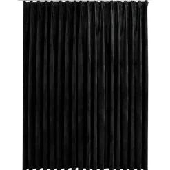 vidaXL - Gordijn verduisterend met haken - Zwart - Fluweel - 290 x 245 cm