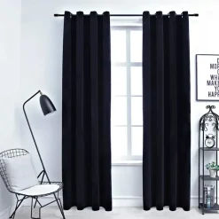 vidaXL - Gordijn verduisterend - Zwart - Fluweel - 140 x 225 cm - 2 stuks