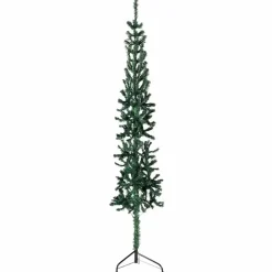 vidaXL - Halve Kunstkerstboom - Groen - 210 cm