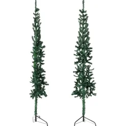 vidaXL - Halve Kunstkerstboom - Groen - 210 cm