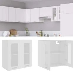 vidaXL - Hangkast - Wit - Bewerkt hout