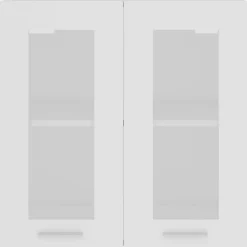 vidaXL - Hangkast - Wit - Bewerkt hout