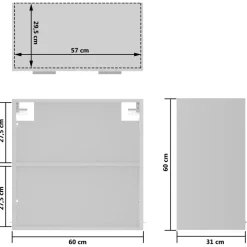 vidaXL - Hangkast - Wit - Bewerkt hout