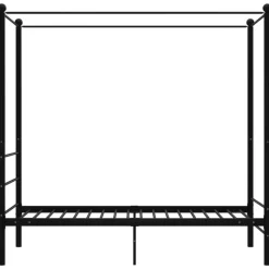 vidaXL - Hemelbedframe met latten - Zwart - Metaal - 100x200 cm