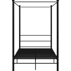 vidaXL - Hemelbedframe met latten - Zwart - Metaal - 120x200 cm