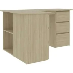 vidaXL - Hoekbureau - Bruin - Bewerkt hout