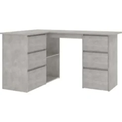 vidaXL - Hoekbureau - Grijs - Bewerkt hout