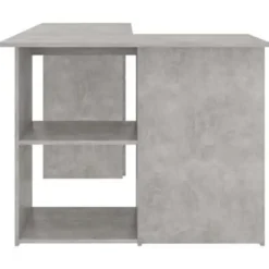 vidaXL - Hoekbureau - Grijs - Bewerkt hout