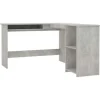 vidaXL - Hoekbureau - Grijs - Bewerkt hout