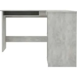 vidaXL - Hoekbureau - Grijs - Bewerkt hout