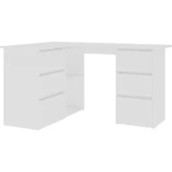 vidaXL - Hoekbureau - Wit - Bewerkt hout